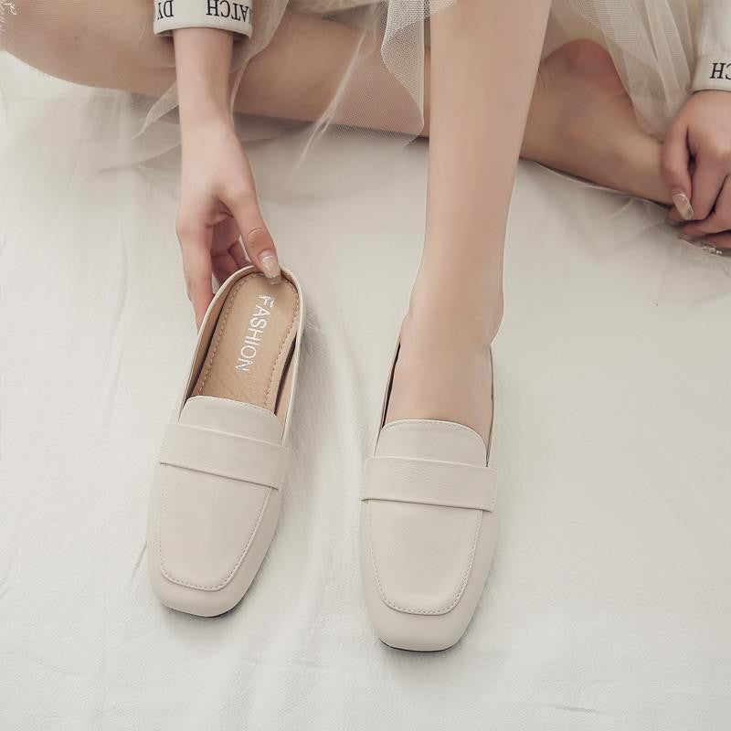 Damen elegante Slipper mit modischem Ledermuster R&B