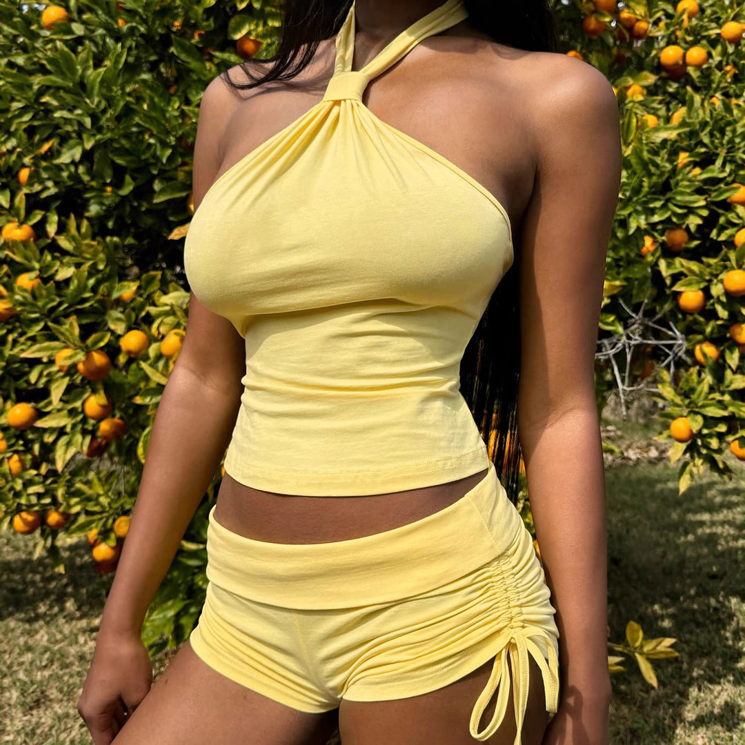 Damen Sportliches Bikiniset mit verstellbarem Trägerdesign und buntem Gummizug R&B