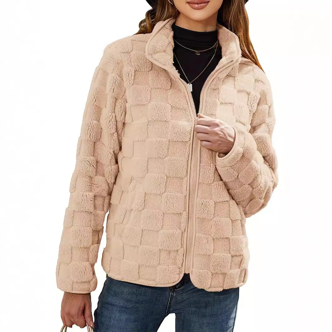 Damen kuschelige Fleecejacke R&B