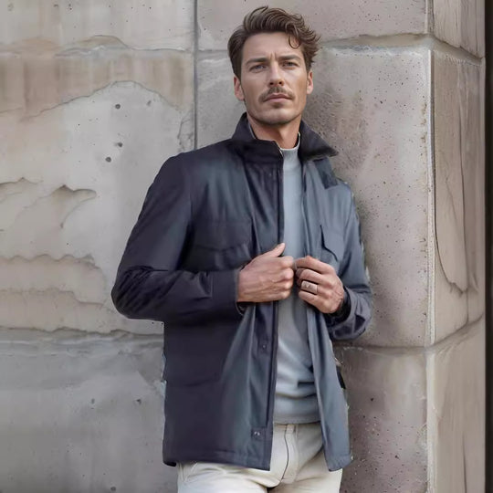 Herren funktionale Freizeitjacke im modernen Design mit praktischen Taschen R&B