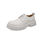 Damen modische Schnürschuhe mit robuster Plattformsohle und hochwertigem Leder R&B