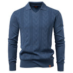 Herren Pullover mit V-Ausschnitt und strukturiertem Design