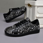 Damen Sportliche Sneakers mit elegantem Schlangenmuster