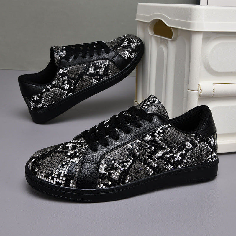 Damen Sportliche Sneakers mit elegantem Schlangenmuster