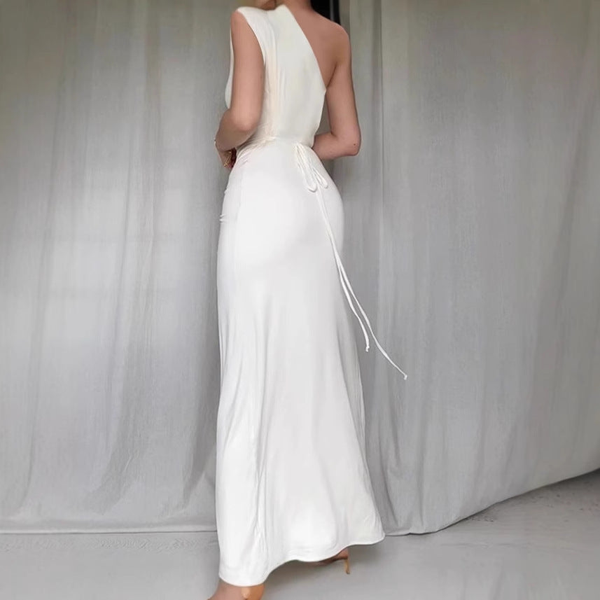 Damen Elegantes Wickelmaxikleid mit asymmetrischem Schnitt und figurformendem Design R&B
