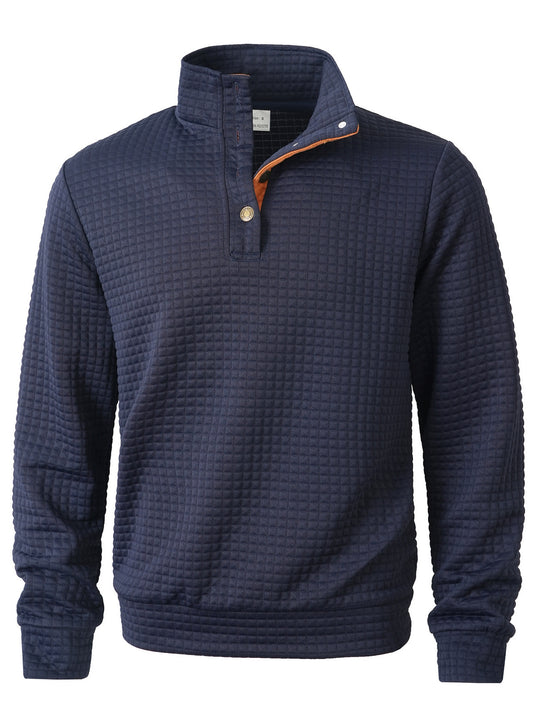 Herren stylischer Pullover mit modischem Stehkragen R&B