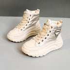 Damen Winterliche High-Top Sneaker mit kuscheligem Innenfutter und robustem Sohlenprofil R&B