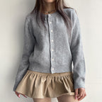 Damen Kuscheliger Cardigan mit feiner Strickstruktur und knöpfbarem Design R&B
