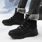 Damen isolierte Winterstiefel mit kuscheligem Futter und rutschfester Sohle