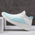 Damen Freizeit-Laufschuhe mit atmungsaktivem Strickdesign und rutschfester Sohle R&B