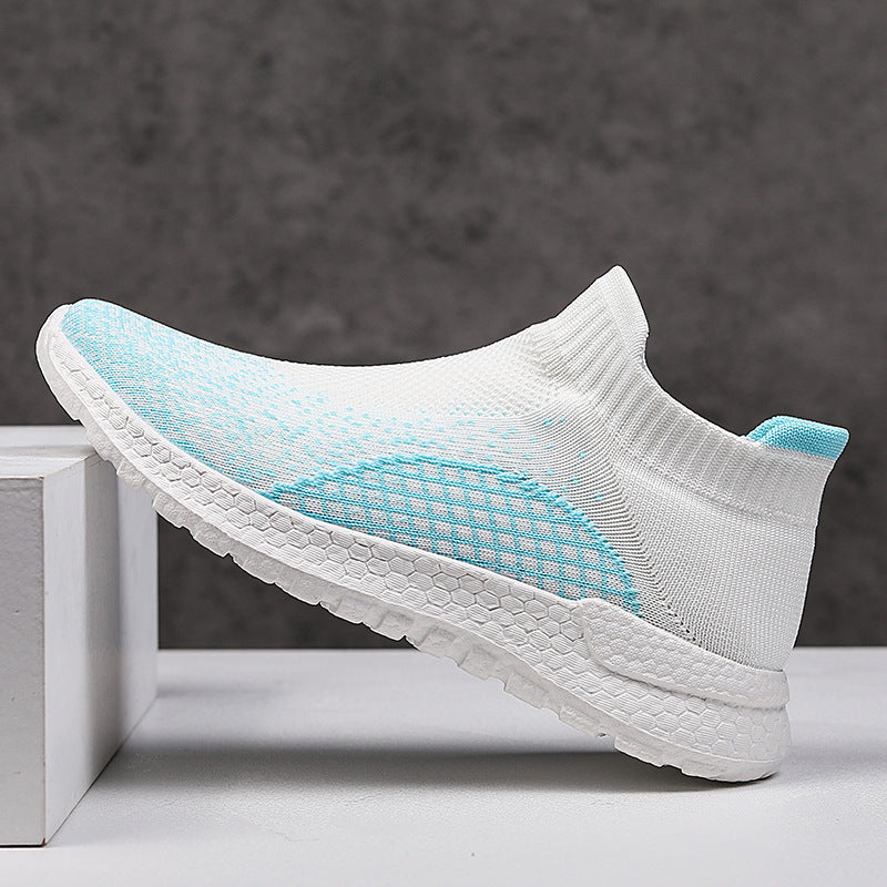 Damen Freizeit-Laufschuhe mit atmungsaktivem Strickdesign und rutschfester Sohle R&B