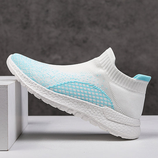 Damen Freizeit-Laufschuhe mit atmungsaktivem Strickdesign und rutschfester Sohle R&B