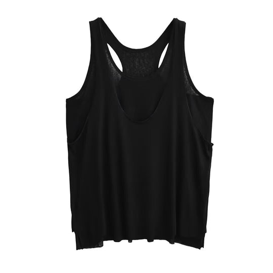 Damen sportliches Tanktop mit asymmetrischem Rückendesign R&B