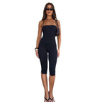 Damen stylischer Jumpsuit mit schmalem Schnitt und verstellbaren Trägern R&B