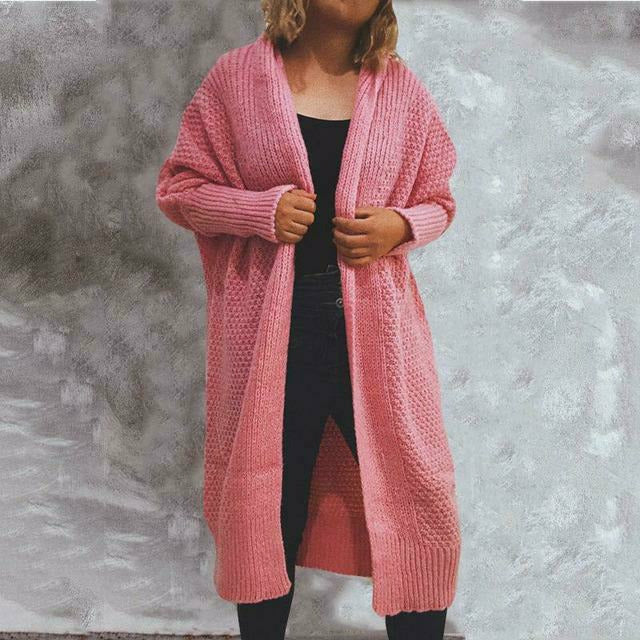 R&B | Solide Lange Strickjacke