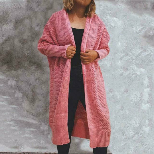 R&B | Solide Lange Strickjacke