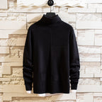 Damen Pullover mit hohem Kragen und Taschen