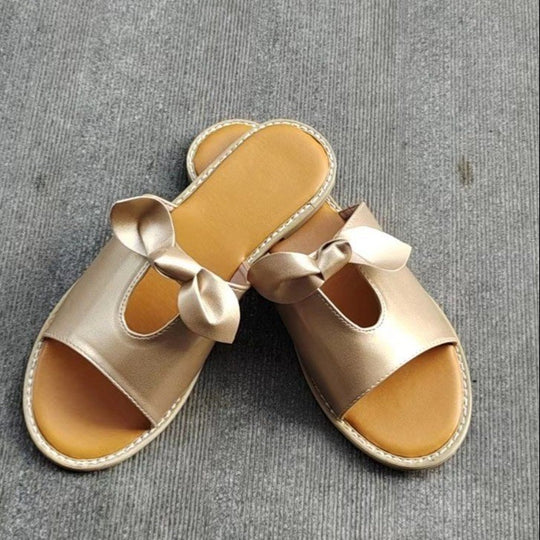 Damen Offene Mules mit dekorativem Schleifen-Detail R&B