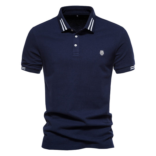 Herren Polohemd mit modernem Strukturdesign und stilvollen Akzenten R&B