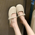 Damen Mules mit eleganter Perlenapplikation und süßem Schleifendetail EB
