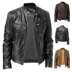 Herren Biker-Lederjacke im modernen Design