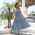 Damen Maxikleid mit asymmetrischem Träger und voluminösem Rock R&B