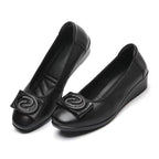 Damen Elegante Ballerinas mit modischer Schleifenverzierung und komfortabler Wedge-Sohle R&B