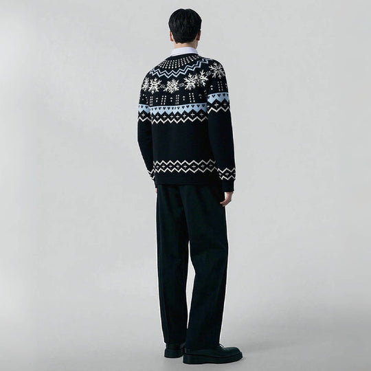 Herren Strickpullover mit winterlichem Muster R&B