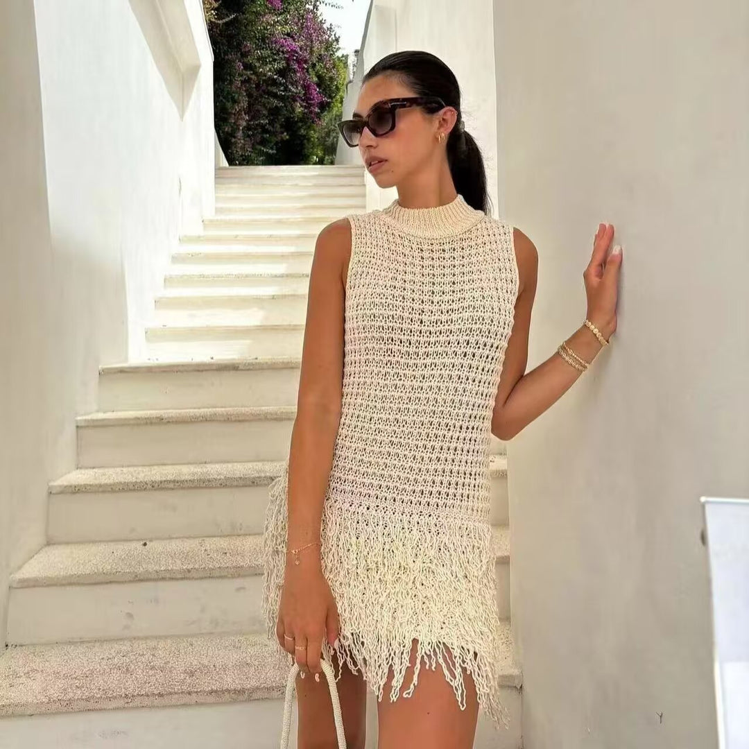 Damen Strickkleid mit Fransen und luxuriösem Design R&B