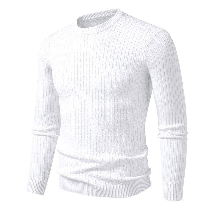 Herren Grobstrickpullover mit elegantem Zopfmuster R&B