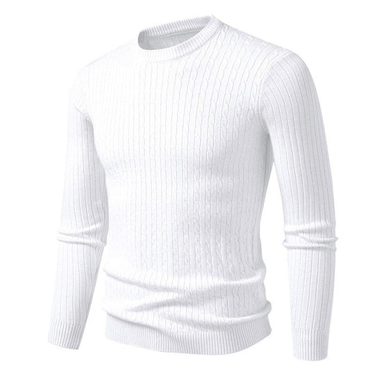 Herren Grobstrickpullover mit elegantem Zopfmuster R&B