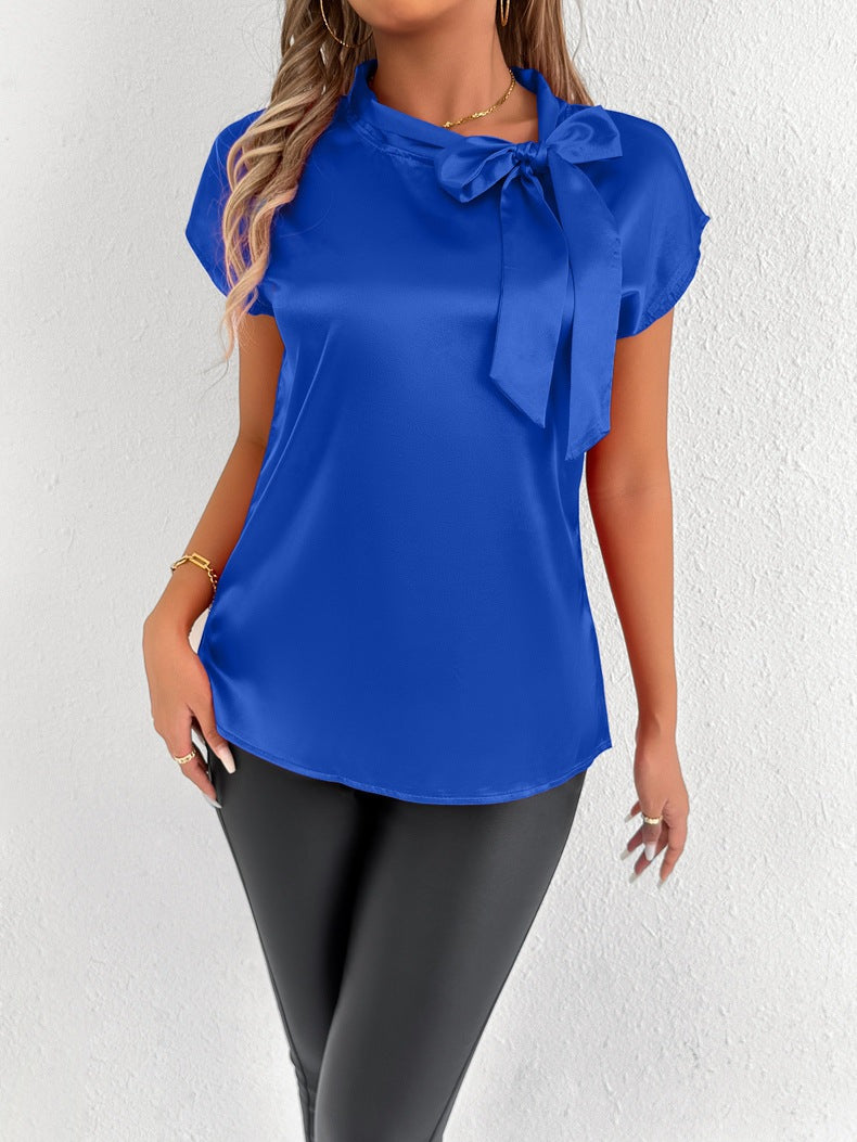 Damen Bluse mit eleganter Schleife R&B