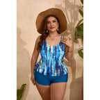 Damen Tankini-Set mit modischem Oberteil und figurbetonendem Design R&B