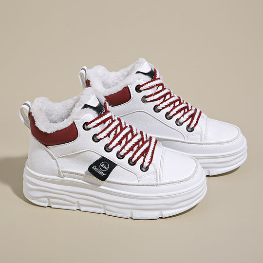 Damen High-Top Sneakers mit kuscheligem Innenfutter und stark profilierten Sohlen R&B
