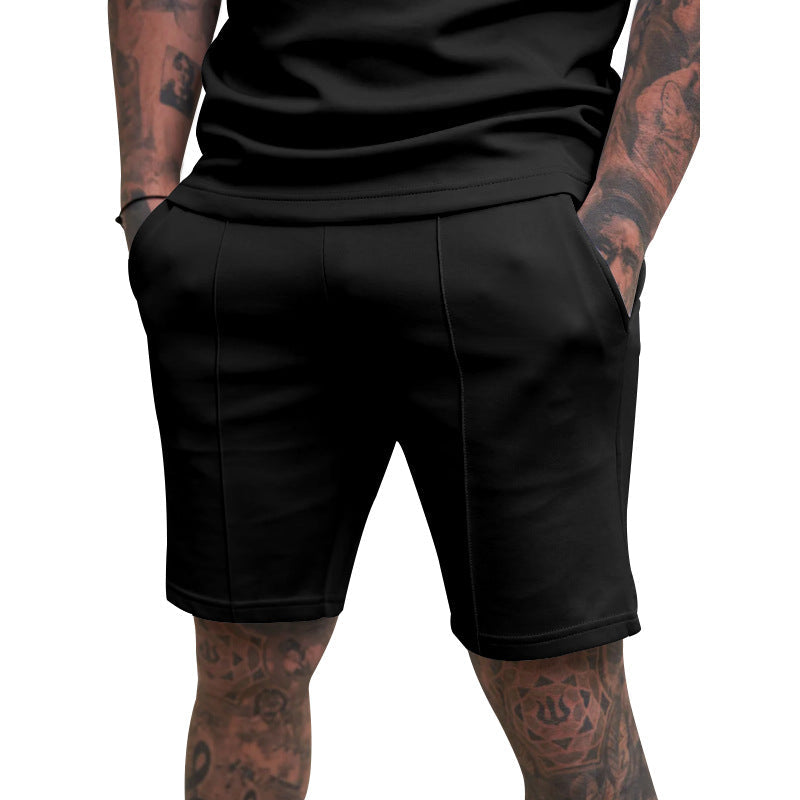 Herren nan kurze Freizeithose aus Baumwollmischung mit elastischem Bund und Kordelzug R&B