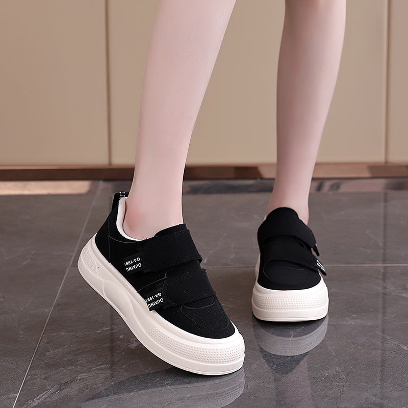 Damen Sneakers mit praktischem Klettverschluss und modischer Plattform R&B
