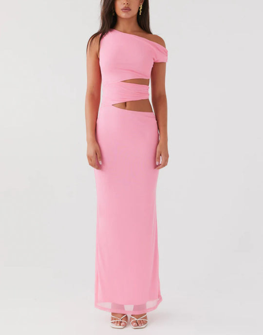 Damen Elegantes Maxikleid mit raffinierten Cut-Out-Details und figurbetontem Schnitt R&B