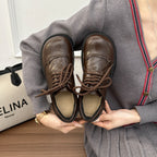 Damen elegante Schnürschuhe mit robustem Absatz und hochwertigem Leder R&B