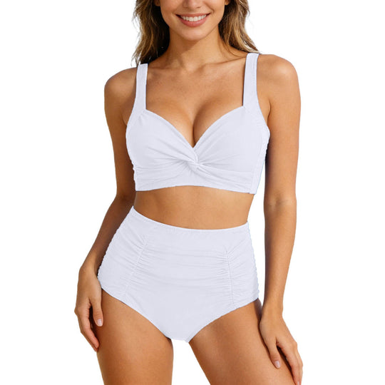 Damen Hochgeschnittenes Bikini-Set mit Twist-Oberteil R&B