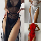 Damen Lässiges Strandkleid mit verstellbaren Riemen R&B