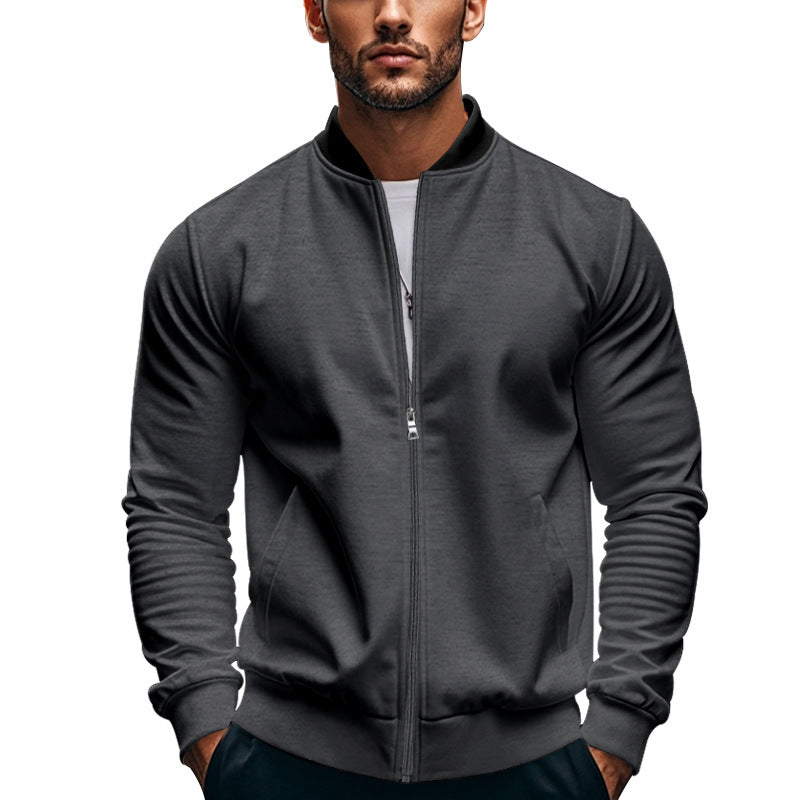 Herren Sportliche Bomberjacke mit hochschließendem Kragen und praktischen Taschen R&B