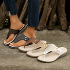 Damen Zehentrennersandalen mit funkelnden Strassdetails und rutschfester Sohle