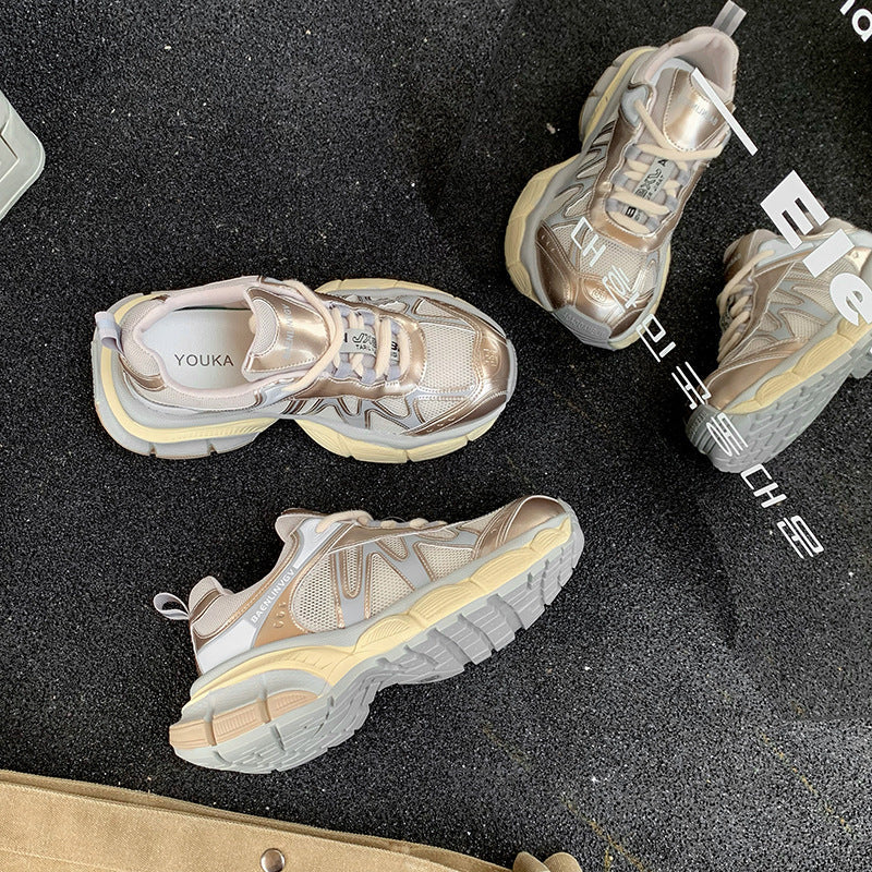 Damen sportliche Lauf Sneakers mit atmungsaktiver Mesh-Oberfläche und dämpfender Sohle R&B
