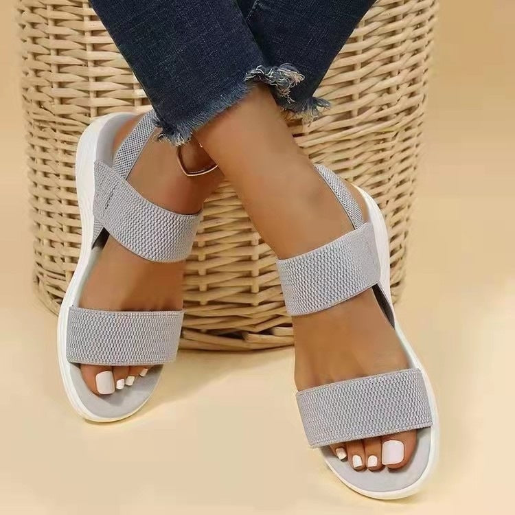 Damen Sportliche Sandalen mit verstellbaren Riemen und rutschfester Sohle R&B