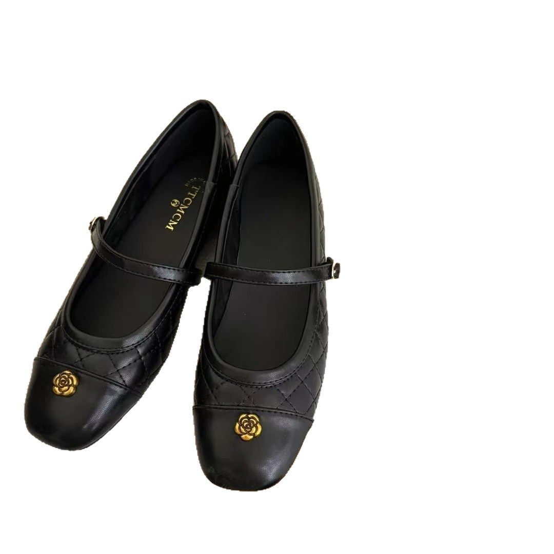 Damen Elegante Ballerinas mit Komfort-Sohle und stylischem Riemen R&B