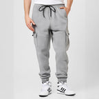 Herren Sportliche Cargo-Jogginghose mit Taschen und elastischem Bund R&B