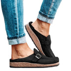 Damen Mokassin Clogs mit modischem Riemen und komfortabler Sohle R&B