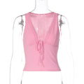 Damen Charmantes Spaghetti-Top mit verspieltem Spitzenrand R&B