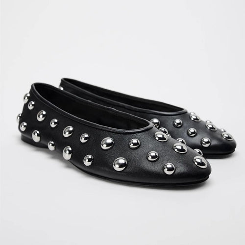 Damen Ballerinas mit modischen Metallakzenten R&B