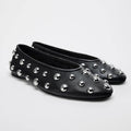 Damen Ballerinas mit modischen Metallakzenten R&B